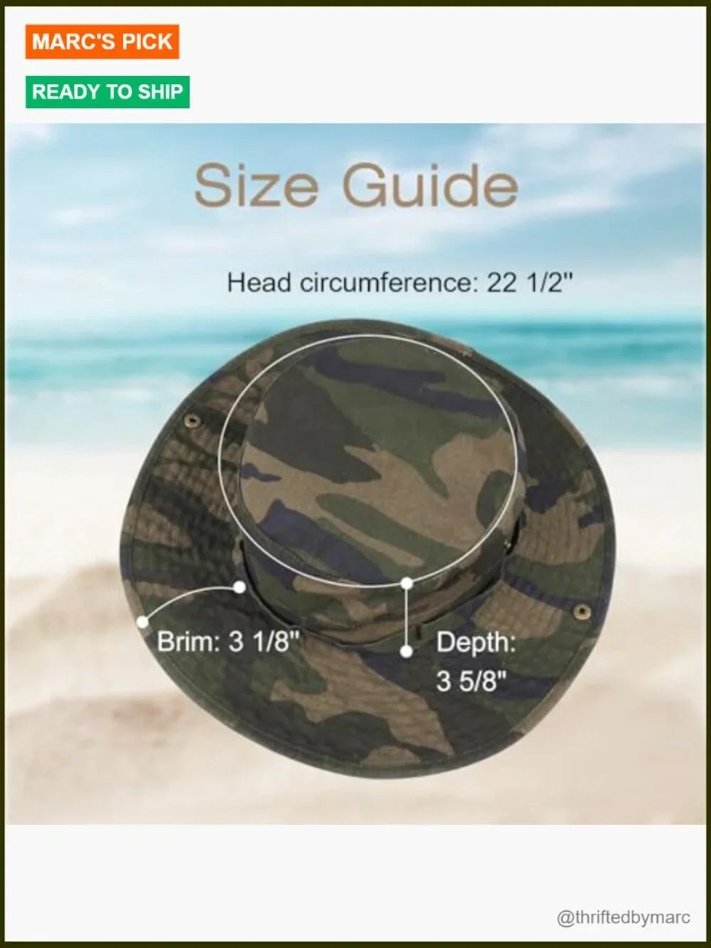 Boonie Hat UPF 50+ Sun Protection Bucket Hat for Hiking Fishing